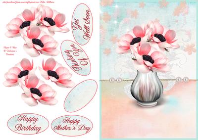 Pink Anemone Blush A5 Step by Step