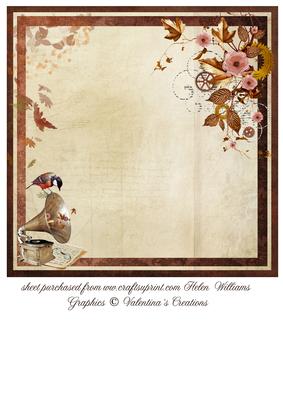 Vintage Gramophone & a Touch of Steampunk Swirl 8inch Insert