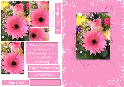 Spring Bouquet Floral Swirl A5 Pyramid
