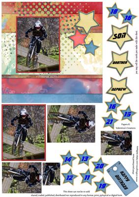 Boy on Bike 6inch Pyramid