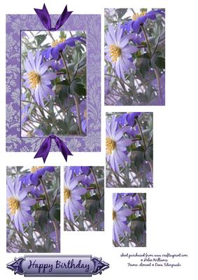 Purple Anemone Framed Pyramid Topper