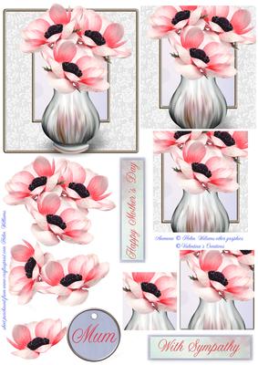 Pink Anemone & Lace Panel Pyramid & Step by Step