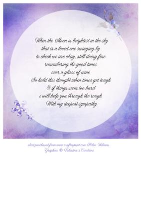 Anemone Moon Sympathy Insert 8x8inch Glass of Wine 2