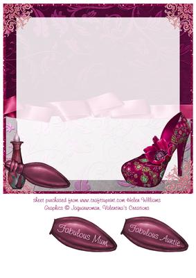 Fabulous in Pink Shoes & Anemone 8x8inch Insert
