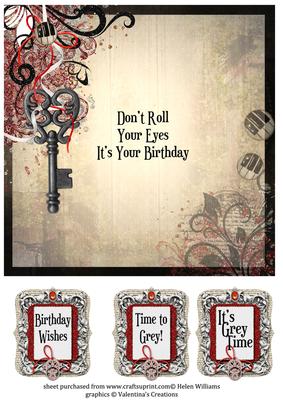 Don't Roll Your Eyes It's Your Birthday Insert