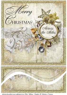 Golden Christmas Across the Miles Bottom Swirl Stacker