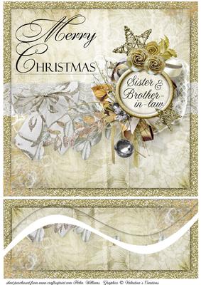Golden Christmas Sister & Brother-in-law Swirl Stacker