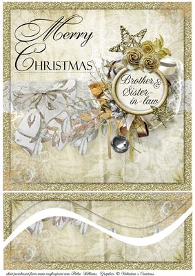 Golden Christmas Brother& Sister-in-law Bottom Swirl Stacker
