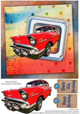 Chevvy 8x8inch Card Front