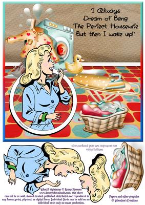 Perfect Housewife 8x8in Step by Step