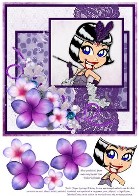 1920's Flappa & Flowers 8x8in Step by Step