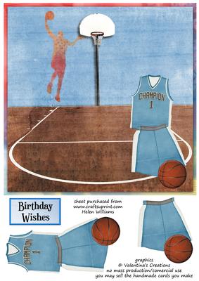 Basketball 8x8inch Step by Step