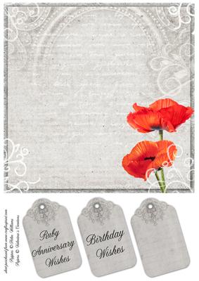 Poppy Duo Insert 8x8inch