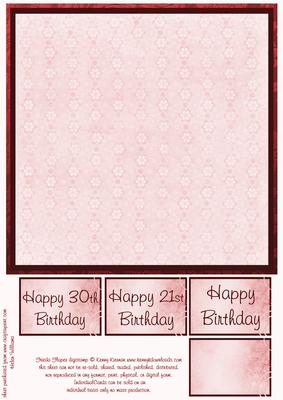 Red Floral Flappa Insert 8x8inch