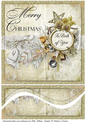 Golden Christmas to Both of You Swirl Stacker