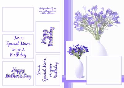 Mum, Mom Quick Card Bluebells Sh0048