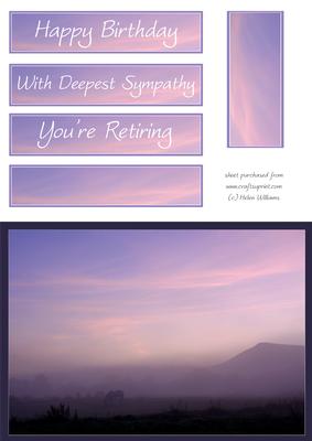 Horses in the Mist Card Front & Sentiment.
