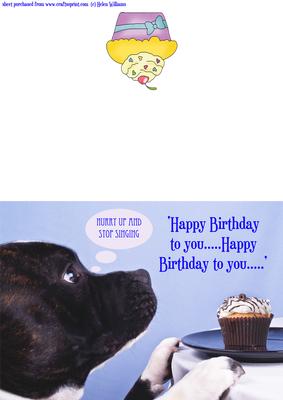 Staffordshire Bull Terrier / Dog Birthday Card