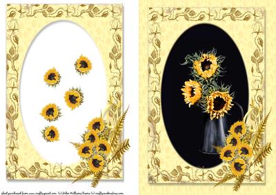 Sunflower & Frame Card Front.