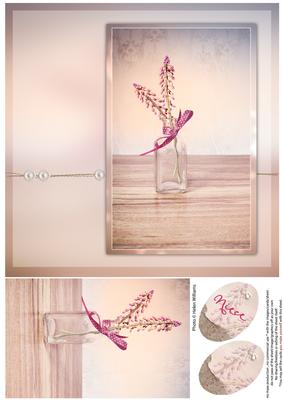 Hyacinth Blush 8x8inch Card Front.