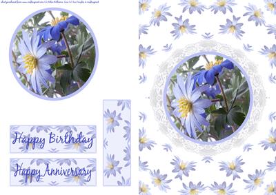 Purple Anemone & Lace Card Front