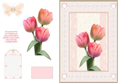 Tulips & Lace Card Front.