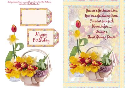 Daffodil & Tulip Gardening Diva Card