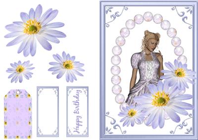 Portrait Pearls & Anemone Card Front