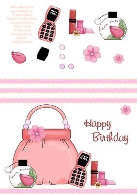Girls Handbag & Mobile Step by Step