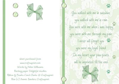 Loss of a Dog Sympathy Card