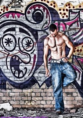 Graffiti & Muscles A4 Colour Card Front