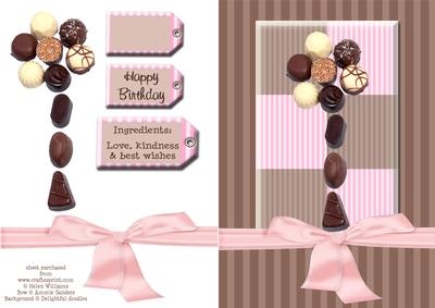 Chocolate Flower Card Front