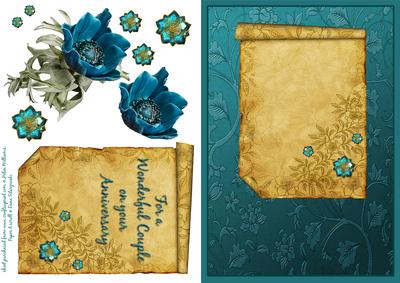 Anemone Anniversary Step by Step in Teal