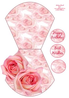 Pink Rose Wobble Card