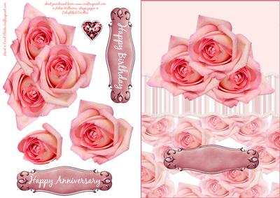 Pink Rose Trio Step by Step