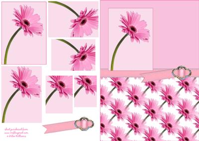 Pink Gerbera Pyramid Card Front