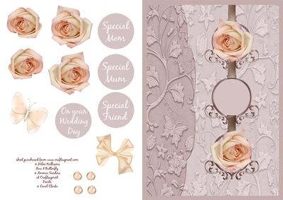 Peach / Cream Rose Card Front
