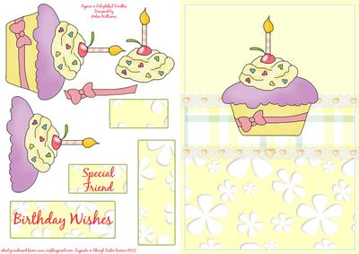 Cupcake Wishes Step by Step in Yellow