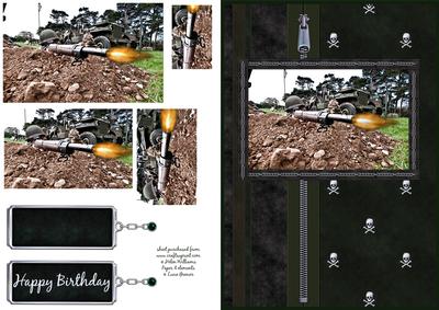 War Re-enactment Pyramid Card