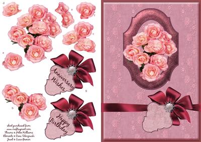 Pink Rose Bouquet Step by Step