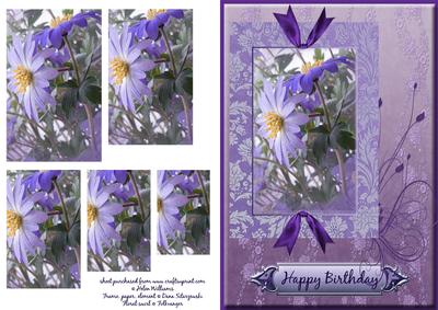 Purple Anemone Framed Pyramid