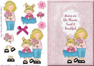 Mums Are Like Flowers Step by Step, Mother's Day / Birthday