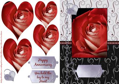 Red Rose Heart Shaped Pyramid