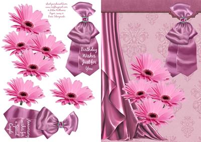 Pink Gerbera Bouquet & Satin Step by Step