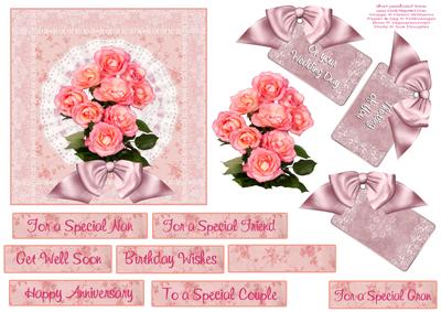 Pink Rose Bouquet Step by Step