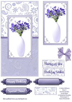 Californian Bluebell Dl Card Front