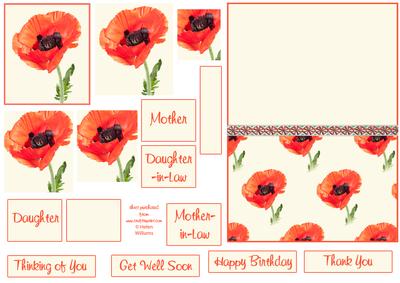 Stunning Poppy on Peachy Cream Pyramid