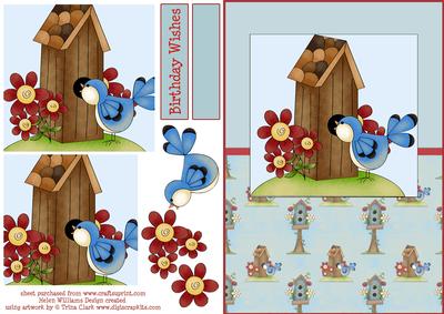 Bird in Blue Step by Step / Pyramid