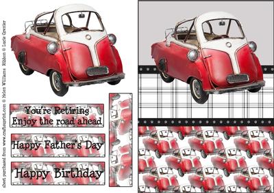 Red Car Father's Day / Male Birthday Card