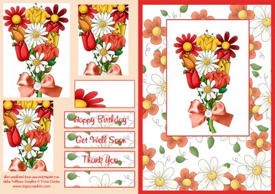 Daisy & Rose Flower Bouquet Pyramid